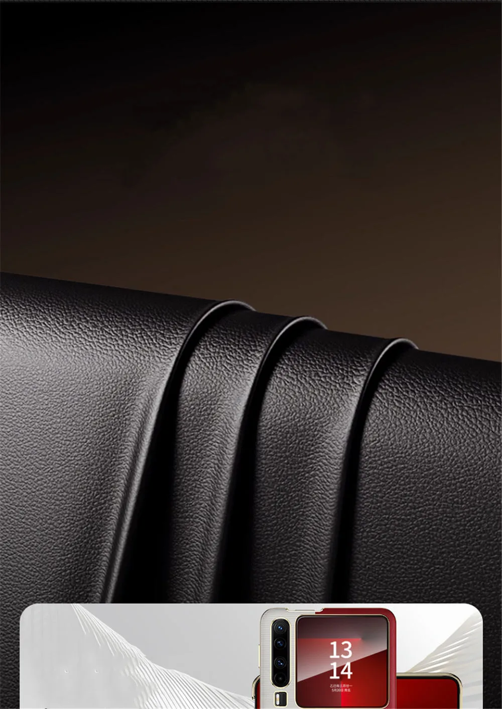 เคสบานพับแม่เหล็กหนังวัวแท้สําหรับ Huawei Pura X Business Cover