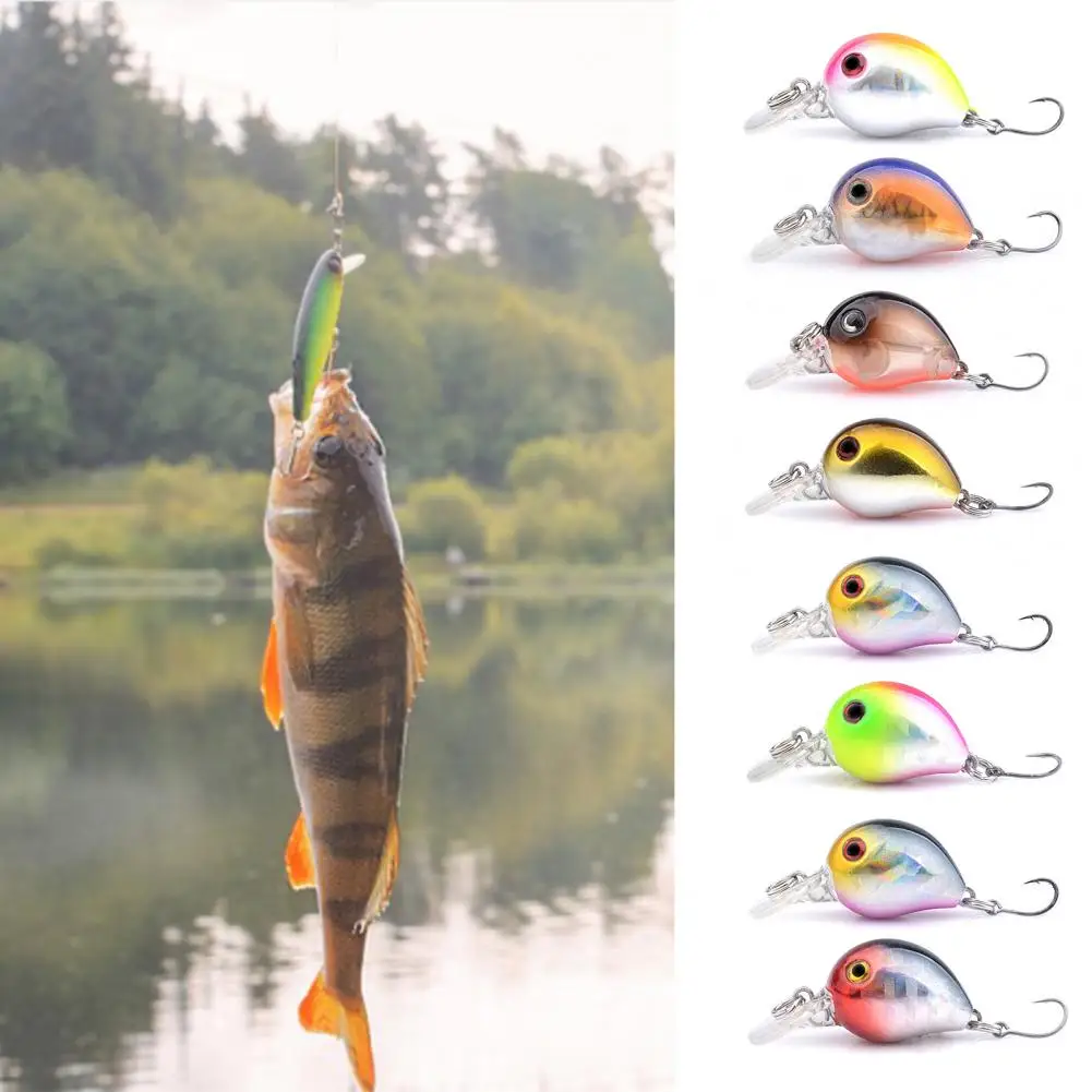 3.2cm/1.5g Fishing Bait 3D Simulated Fisheye Sharp Hook Bionic Bait Realistic Angling Floating Water Single Hook Lure Bait