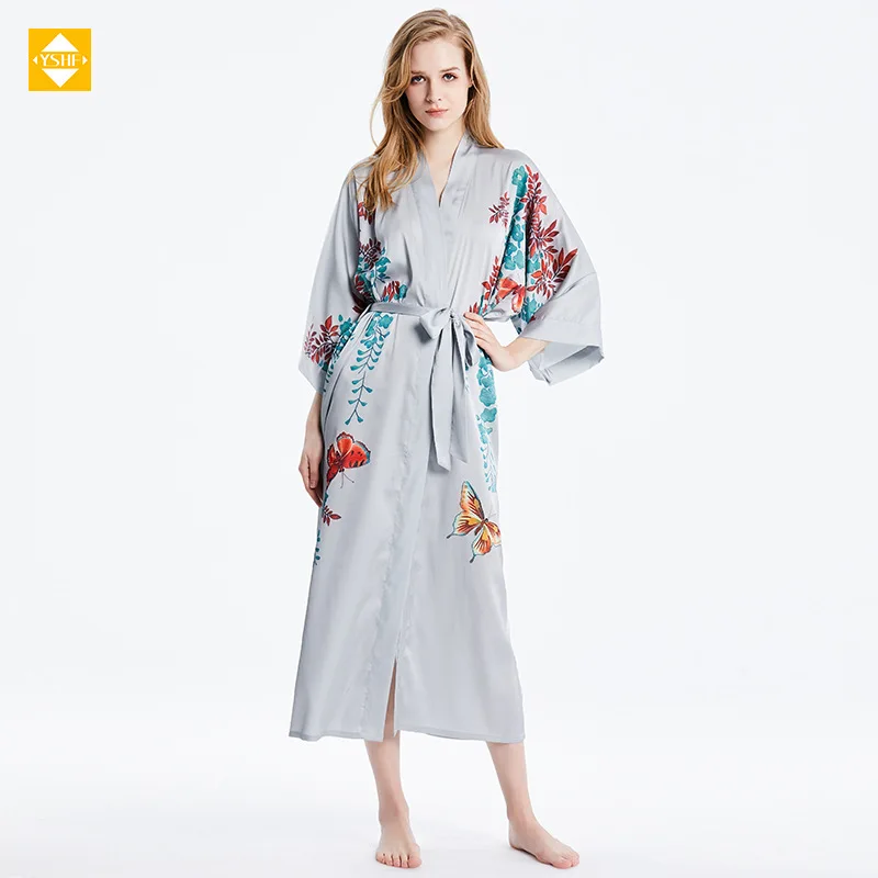 Summer new robe kimono fabric comfort and casual homewear Factory Direct Sales Mixed Batch 100% Mulberry Silk