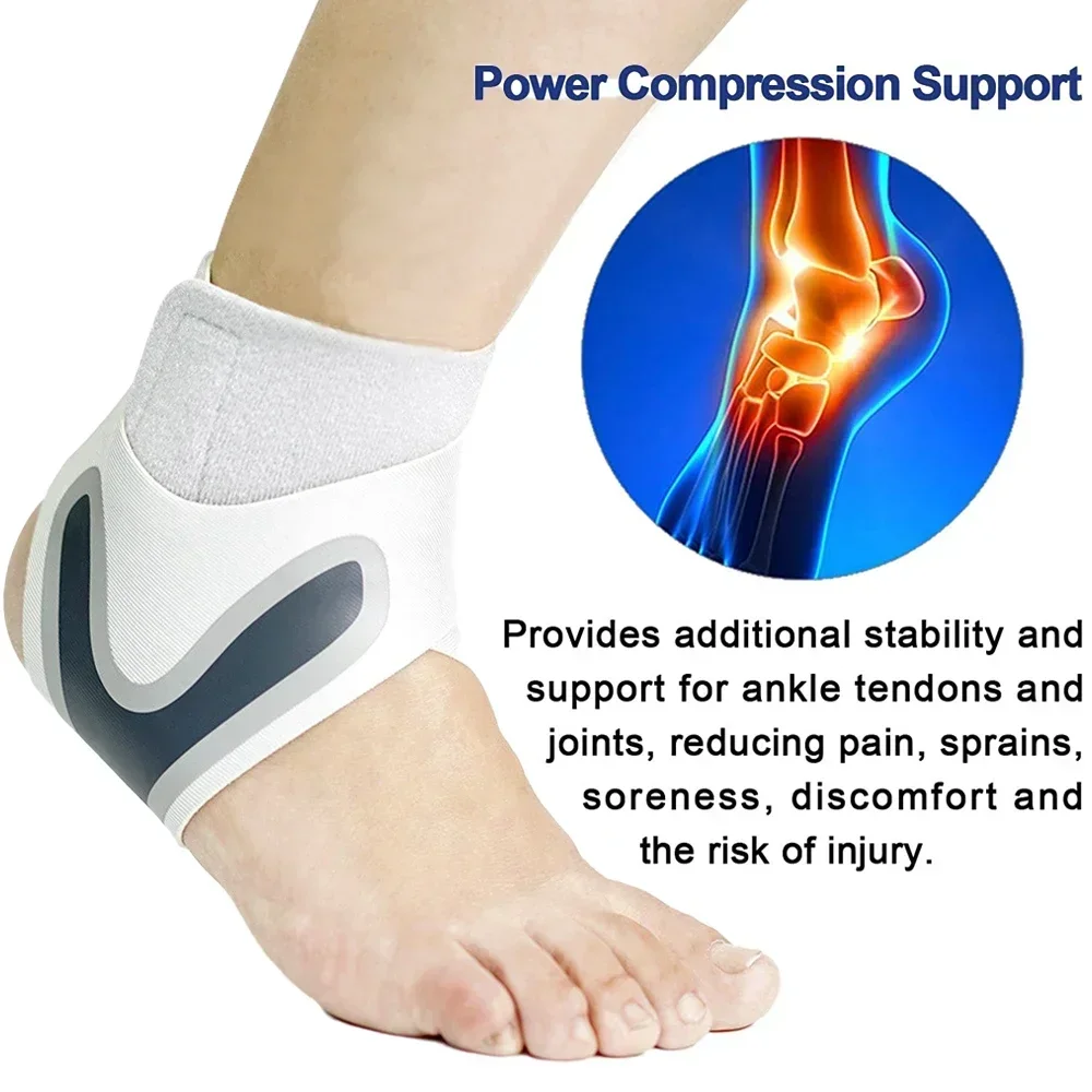 Ankle Brace Compression Support Stabilizer, Plantar Fasciitis Foot Socks for Sports Football Soccer Basketball Running Protector