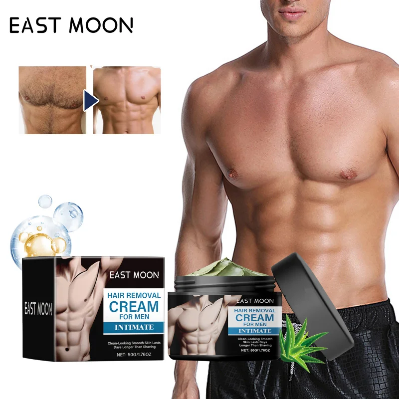 Men'S Soothing Hair Removal Cream - Gentle, Long - Lasting Smoothness, For Chest, Back & Armpits