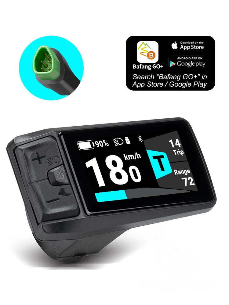 AliExpress BAFANG Display C080 Bluetooth 1.9" TFT Screen Speedometer & Computer with Type-C Port for For BAFANG Motor CAN Protocol 5PIN