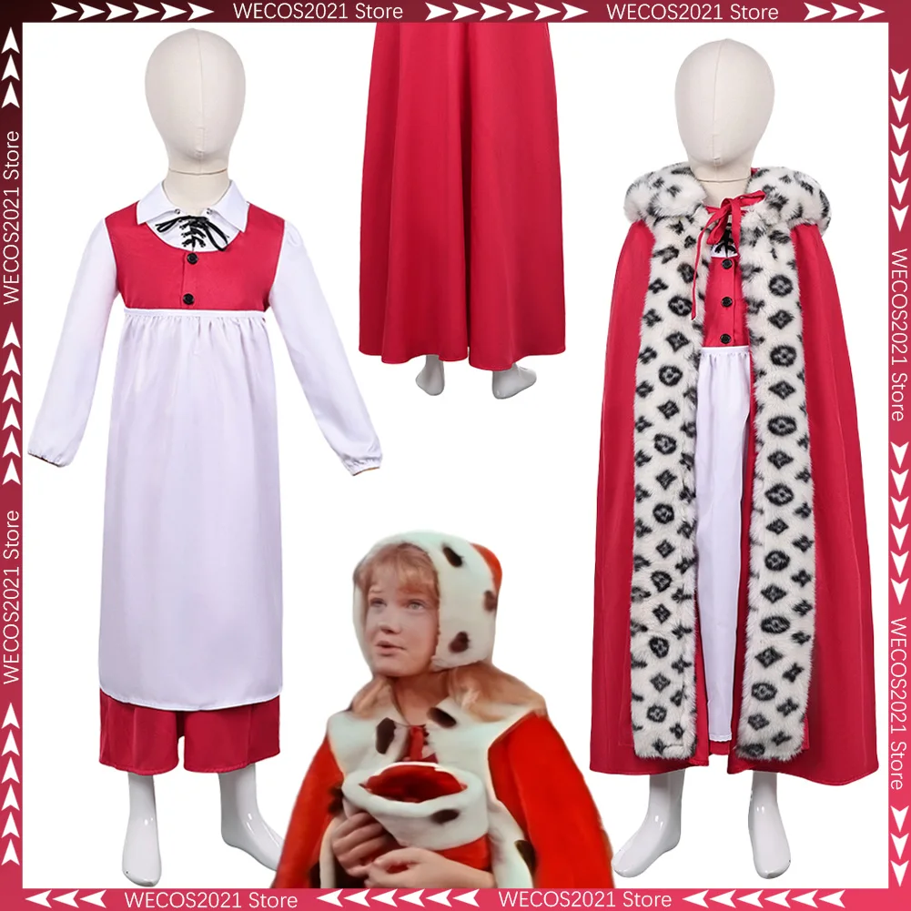 

Нарядное платье Снежная Королева Джерада, косплей для девочек, одежда, костюм из фильма 1966 года, наряд для подростков от 6 до 14 лет на Хэллоуин