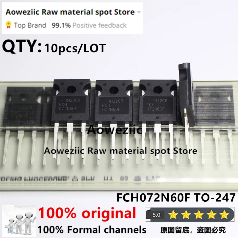 

Aoweziic 2016+ 100% New Imported Original FCH072N60F 072N60F TO-247 MOS FET 600V 52A