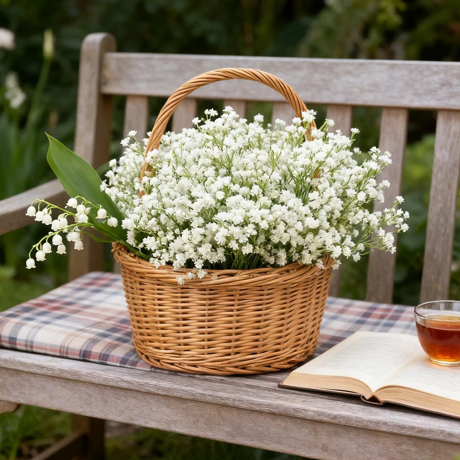 

6/12Pcs Artificial Plants Gypsophila Home Room Reception Decor Arrangement Bonsai Ornamental Flower Wedding Simple Brial Bouquet