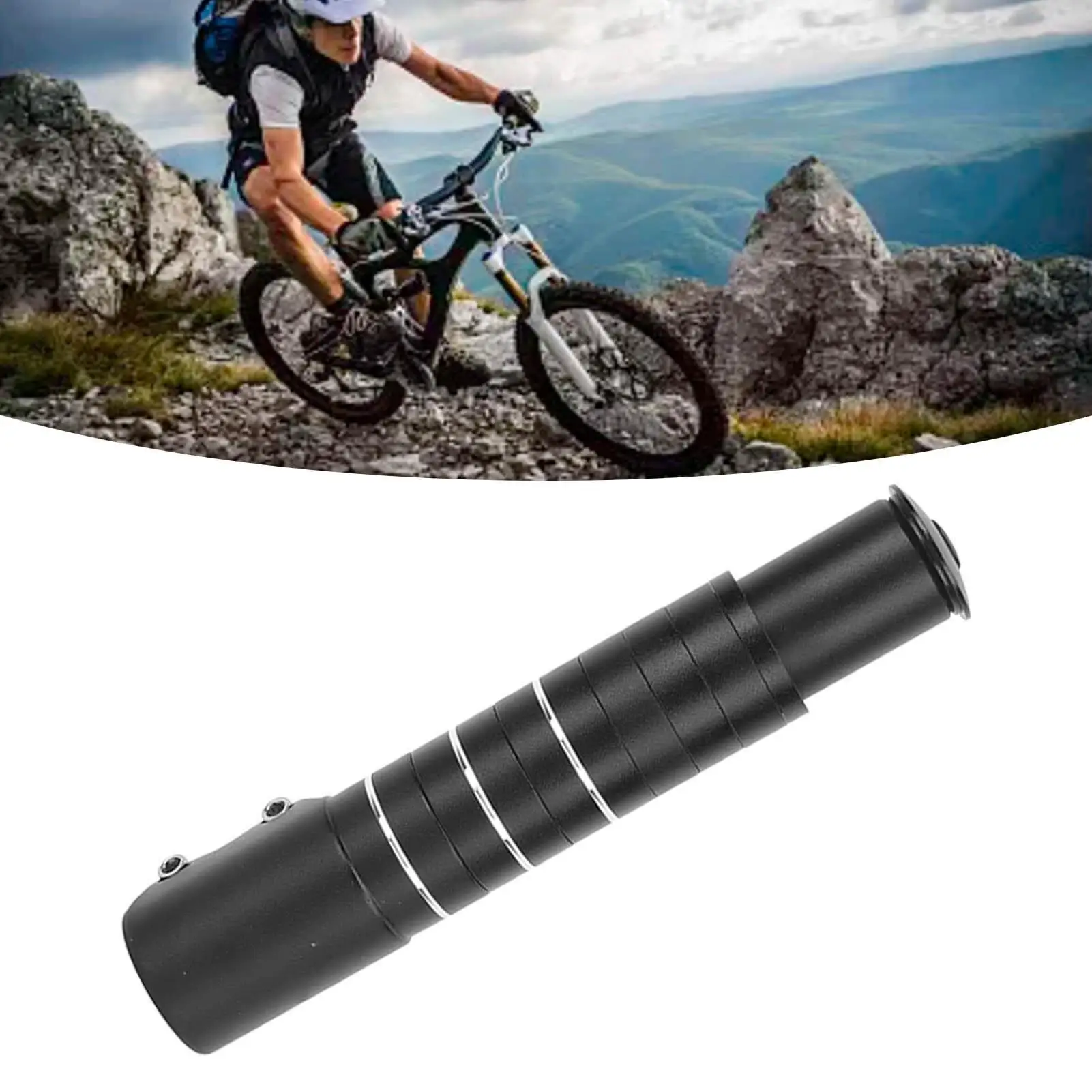 Aluminum Alloy Adjustable Bike Stem Riser Extender for Mountain Bike Handlebar - Increase Height Efficiently