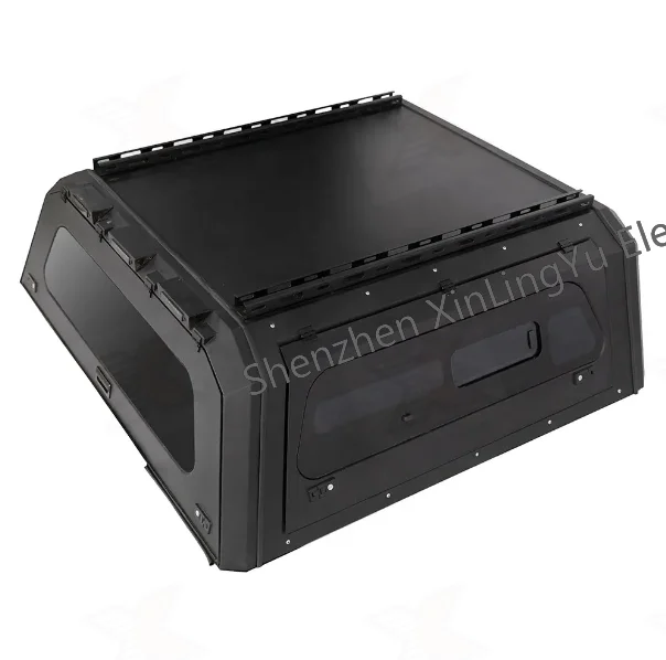 Customizable Black Canopy for 4X4  for Ranger Pickup Truck Truck Camper Glass Sliding Window Fits Perfectly Pickup Truck