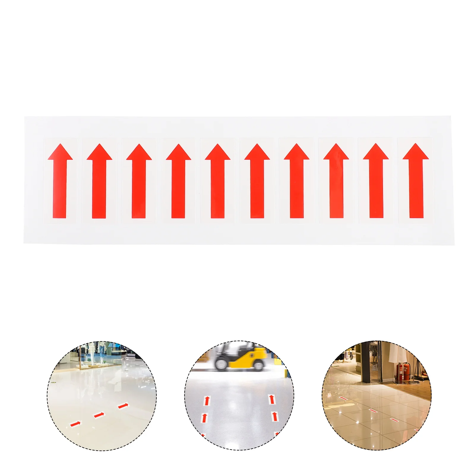 

10 Pcs Stickers Direction Arrow Warning Decal Indicator Red Indicating Equipment Caution Baby