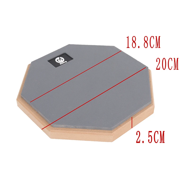 천연 TPE 커버 고무 연습 무소음 드럼 패드, 음악 벙어리 드럼, 8 인치