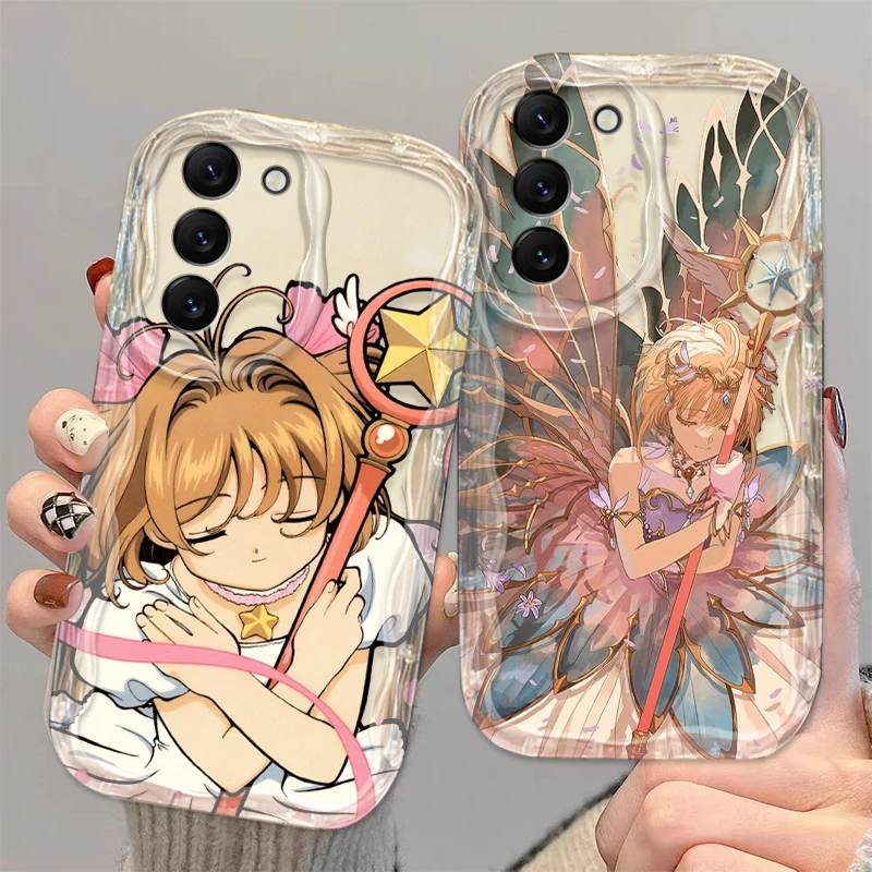 Cardcaptor Sakura Cover For S21 S23 S24 Ultra Plus FE A55 A35 A25 A05S A54 A53 A52 A33 A32 Wave Oil Phone Case