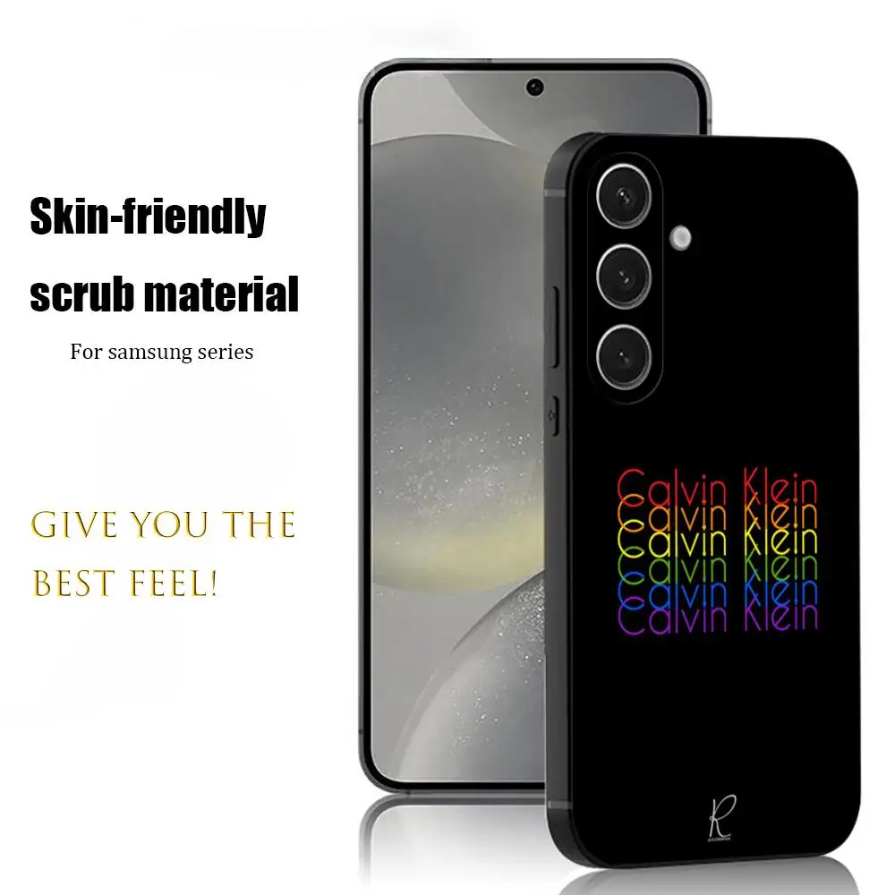 Fashion C-CalvinS Phone Case For Samsung Galaxy S26 S25 S24 S23 S22 S21 Plus Ultra Note20 K-KleinEs-S Soft Black