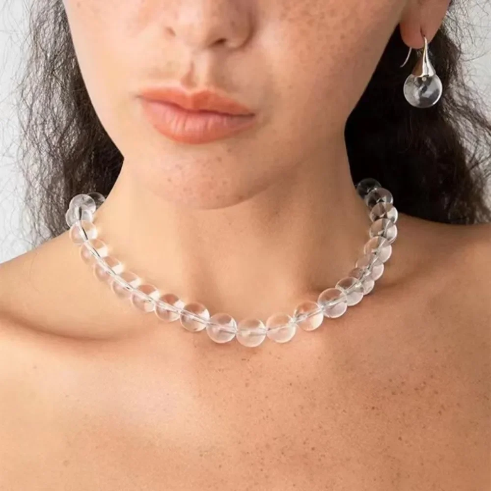 Charm Healing Crystal Necklace for Women Fashion Jewelry Girl\'s Collarbone Chain Birthday Gift Christmas Bulk Items Wholesale