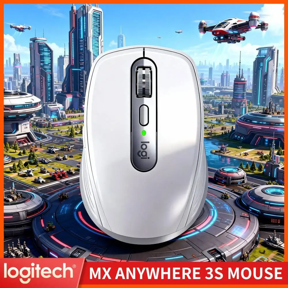 Logitech MX Anywhere 3S Compact Mouse for Travelers Pocket-Sized Rechargeable Fast Charge