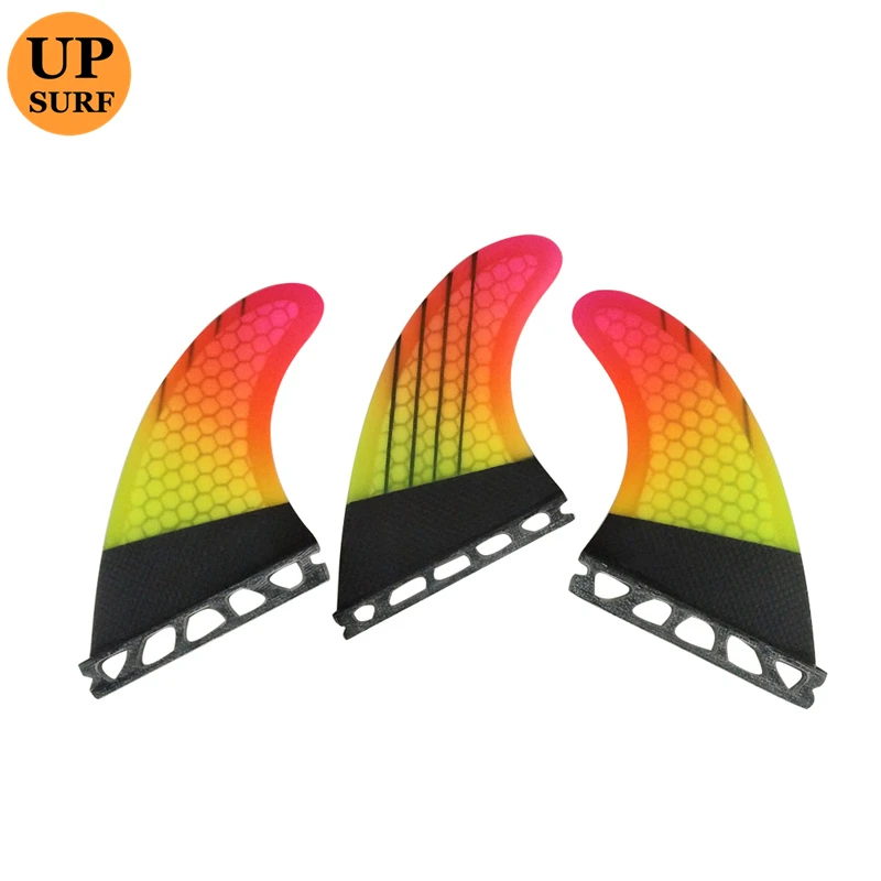 UPSURF-aletas futuristas G5 para tabla de Surf, accesorios de fibra de vidrio, tamaño M, 3 unidades por juego