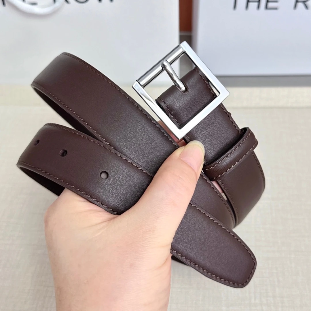 High quality cowhide neutral luxury designer fashion new men's and women's models 2026 pattern needle buckle strap 30MM