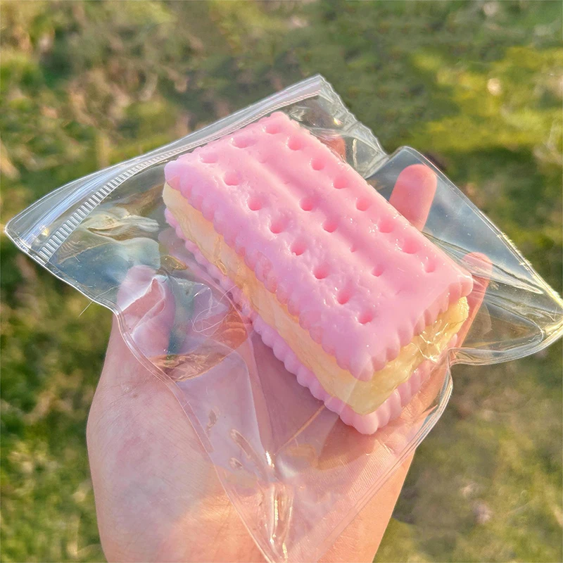 Galleta gruesa Taba, galleta rosa blanda, Mochi, juguete para apretar, liberación antiestrés, juguetes relajantes de mano, regalo