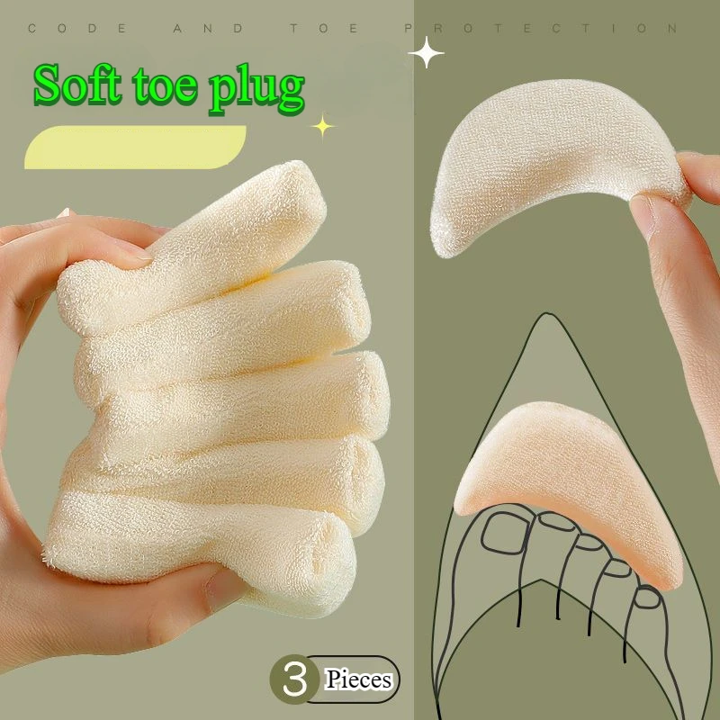 1 คู่ Toe Pads สําหรับรองเท้าบัลเล่ต์เต้นรํา Pointe POUCH Pads Inserts ความนุ่มนวลฟองน้ําครอบคลุมรองเท้าส้นสูง Forefoot Pain Relief ป้องกัน