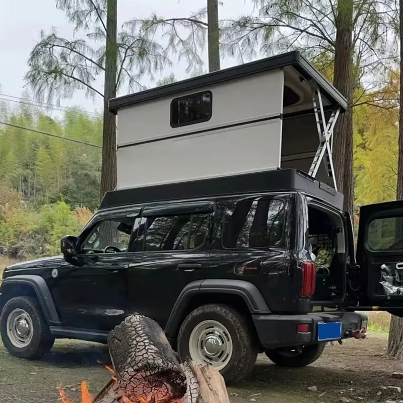 Easy Setup Aluminum Hardshell Car Rooftop Tent Waterproof Lightweight Roof Top Tent for 4x4 Offroad Camping Car Roof Racks