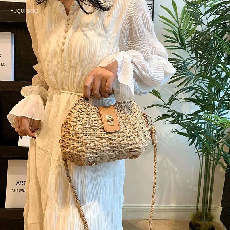 Bolso de mano a la moda para mujer, bolso cruzado Simple, exquisito, de gama alta, tejido informal, versátil y único