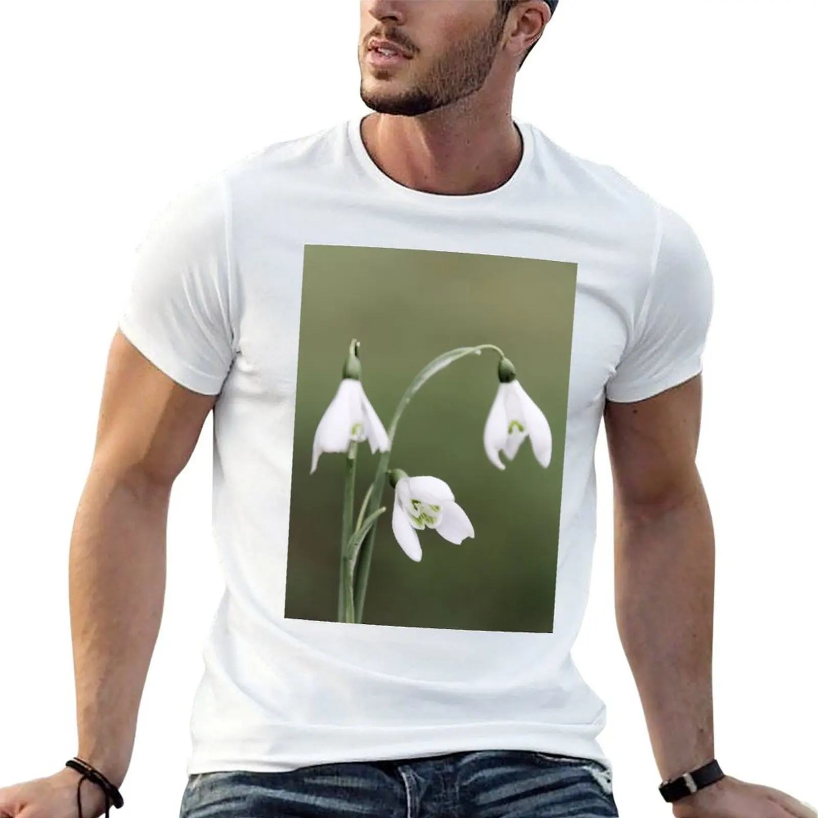 

Snowdrops T-Shirt t shirt for man 100 percent cotton anime t shirts for man T-Shirt