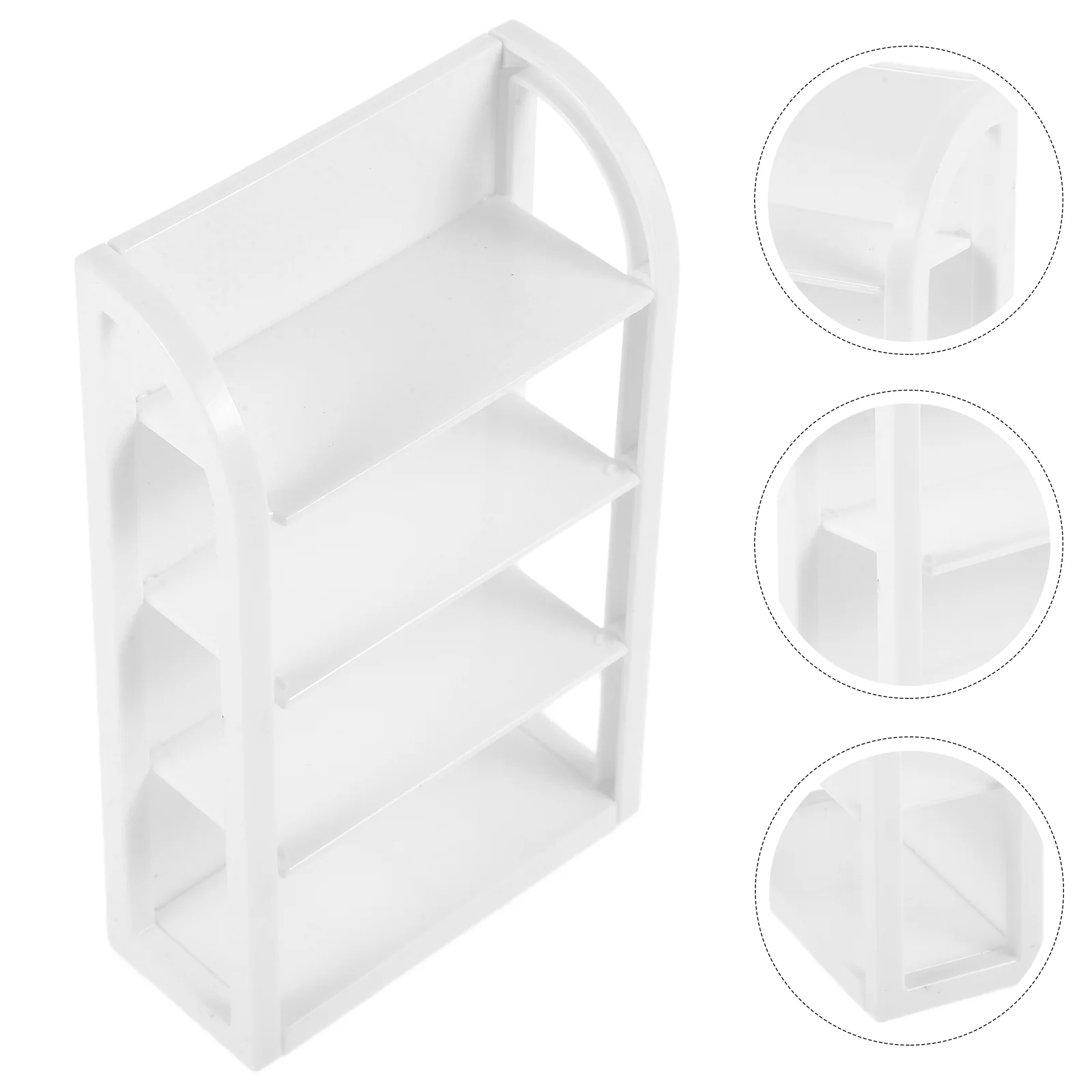 Simulated Shelves Display Shelf for Miniatures Dollhouse Bookshelf Stand Accessories Furniture Plastic