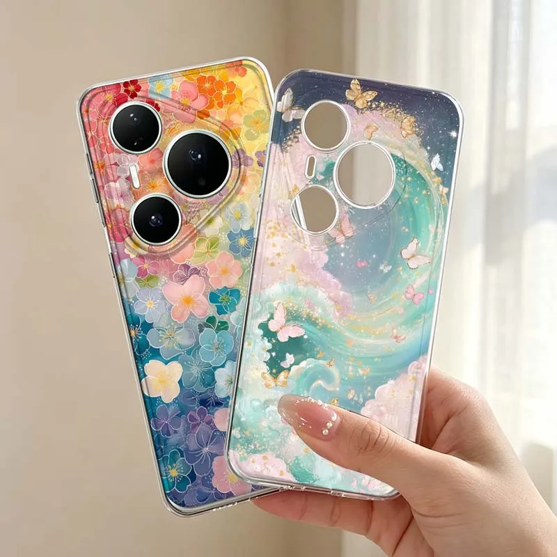 Flower Aesthetics Art For Huawei Nova 14 12 13 11 12S Pura 80 70 P60 P50 P50E P40 P30 Ultra Lite Pro Plus Phone Case Cover