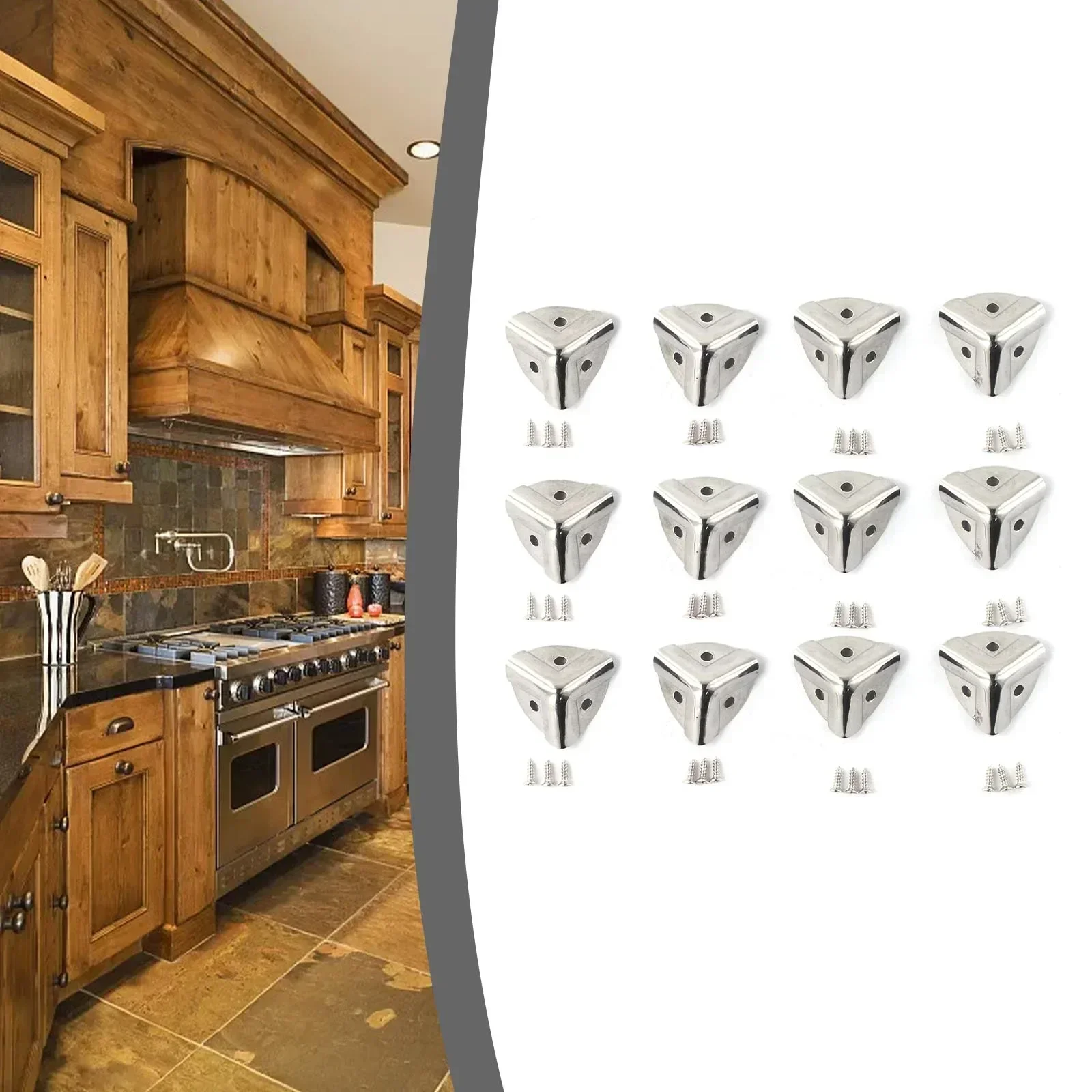 4/8/12PCS Metal Corner Protection Corners Vintage Box Corner Decorative Wood Corner Silver Gold Corner Clip Hardware