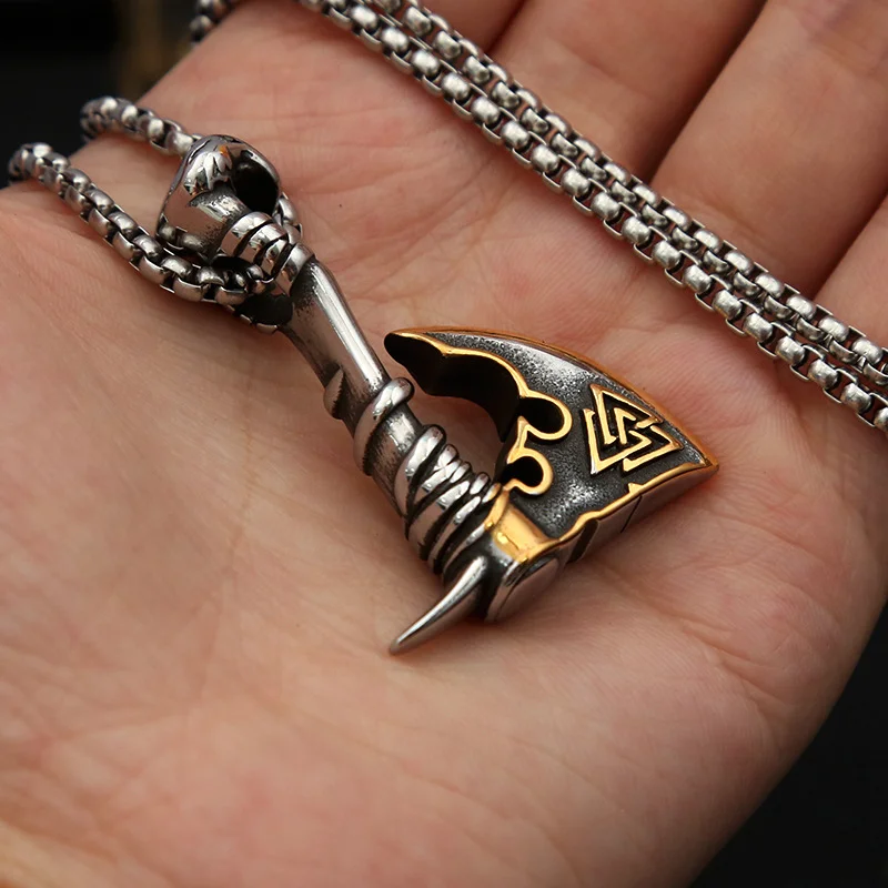 

Stainless steel axe pendant titanium steel hip-hop necklace for men