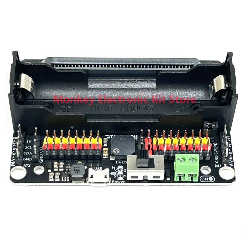 Micro:bit Expansion Board Elementary and Middle School Starter Robotbit V2.0 Python Programming 18650 Li-ion Industrial Battery