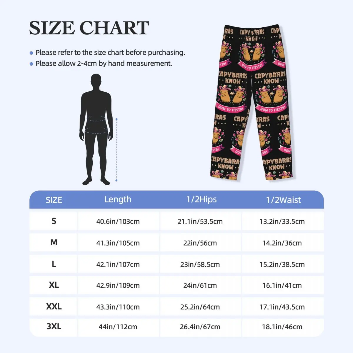 Personalizado capivara mariachi cinco de mayo fiesta calças de pijama masculino desenhos animados pijamas lounge sleep bottoms estiramento com bolsos