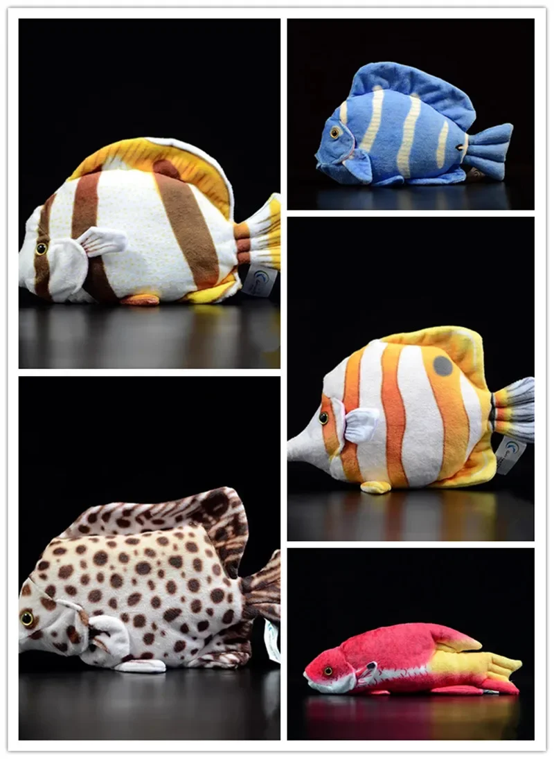 

Tropical Fish Cuban Tricolor Arowana Doll Simulate Cuban Pigfish Plush Toy Simulation Stuffed Doll Kawaii Toy Gifts