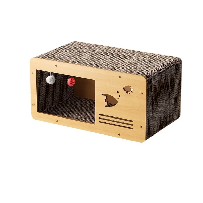 Pet Cat Scratch Board House Pet Kennel Multifunctional Cat Nest Toy Cat Scratcher Bed Interactive Cat Scratcher Cardboard