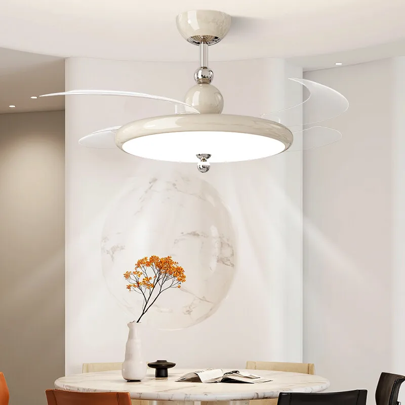 Ventilador de techo 2 en 1 con pantalla en forma de pétalo, iluminación LED de estilo moderno para sala de estar, comedor, iluminación decorativa para el hogar