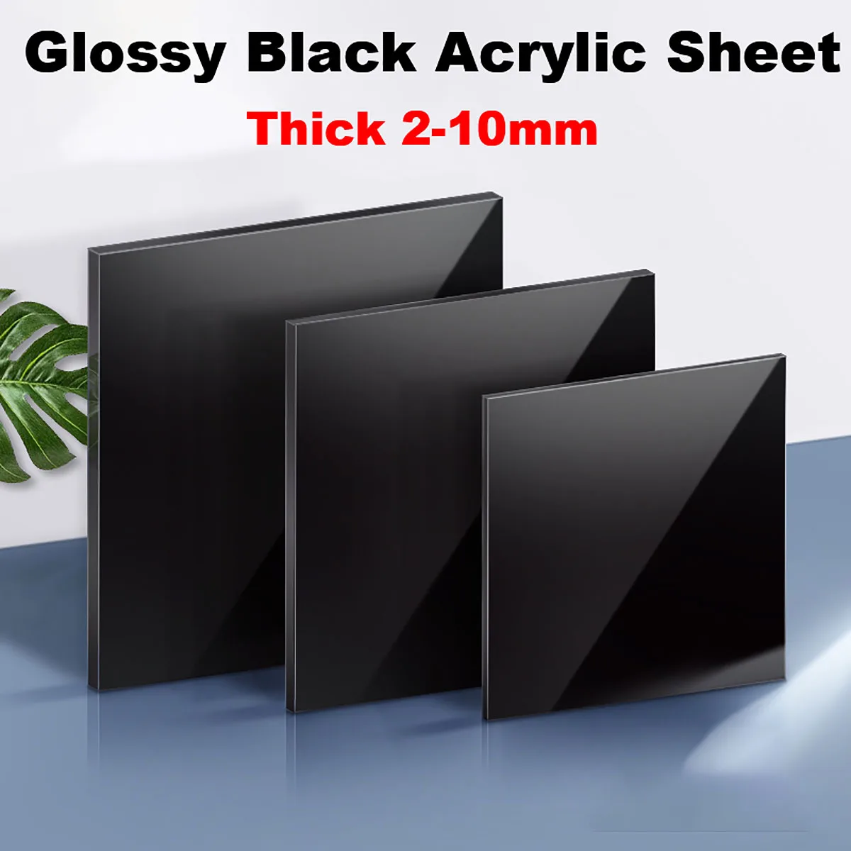 

Thick 2mm-10mm Glossy Black Acrylic Sheet Board Organic Glass Polymethyl Methacrylate 100*100 150*150 150*200 200*200 300*300mm