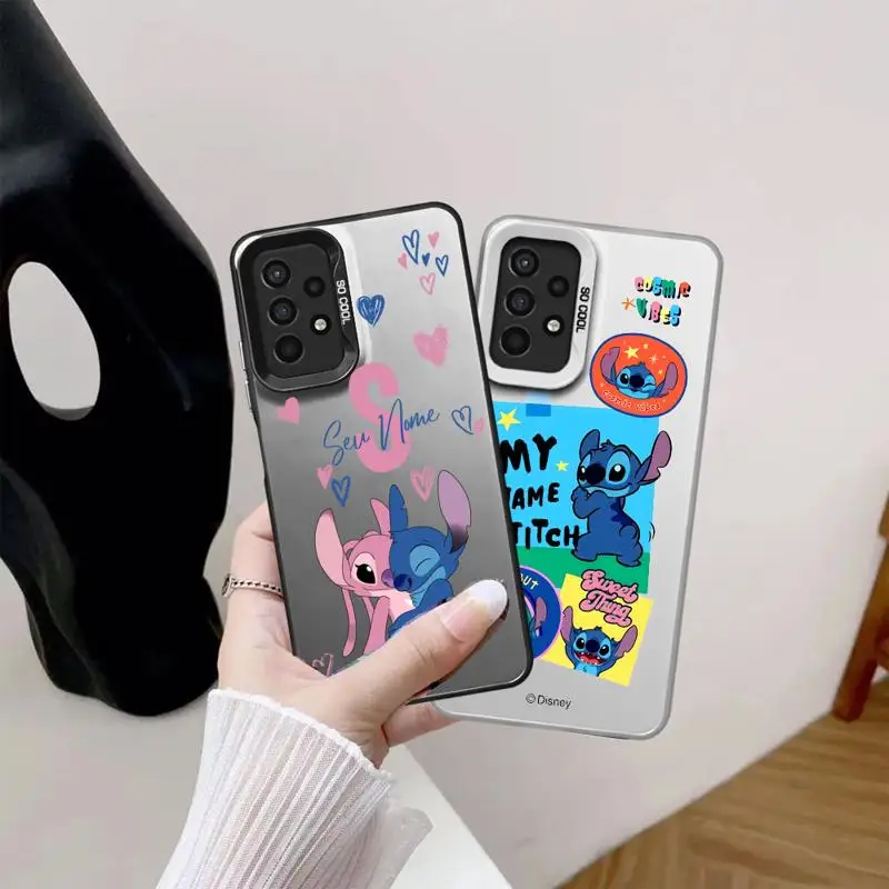 phone case forSamsung Galaxy A53 A52 A32 A25 A15 A55 A54 A72 A13 A16 A24 fundas hard shell couvres Disney Stitch Angie Cool Art