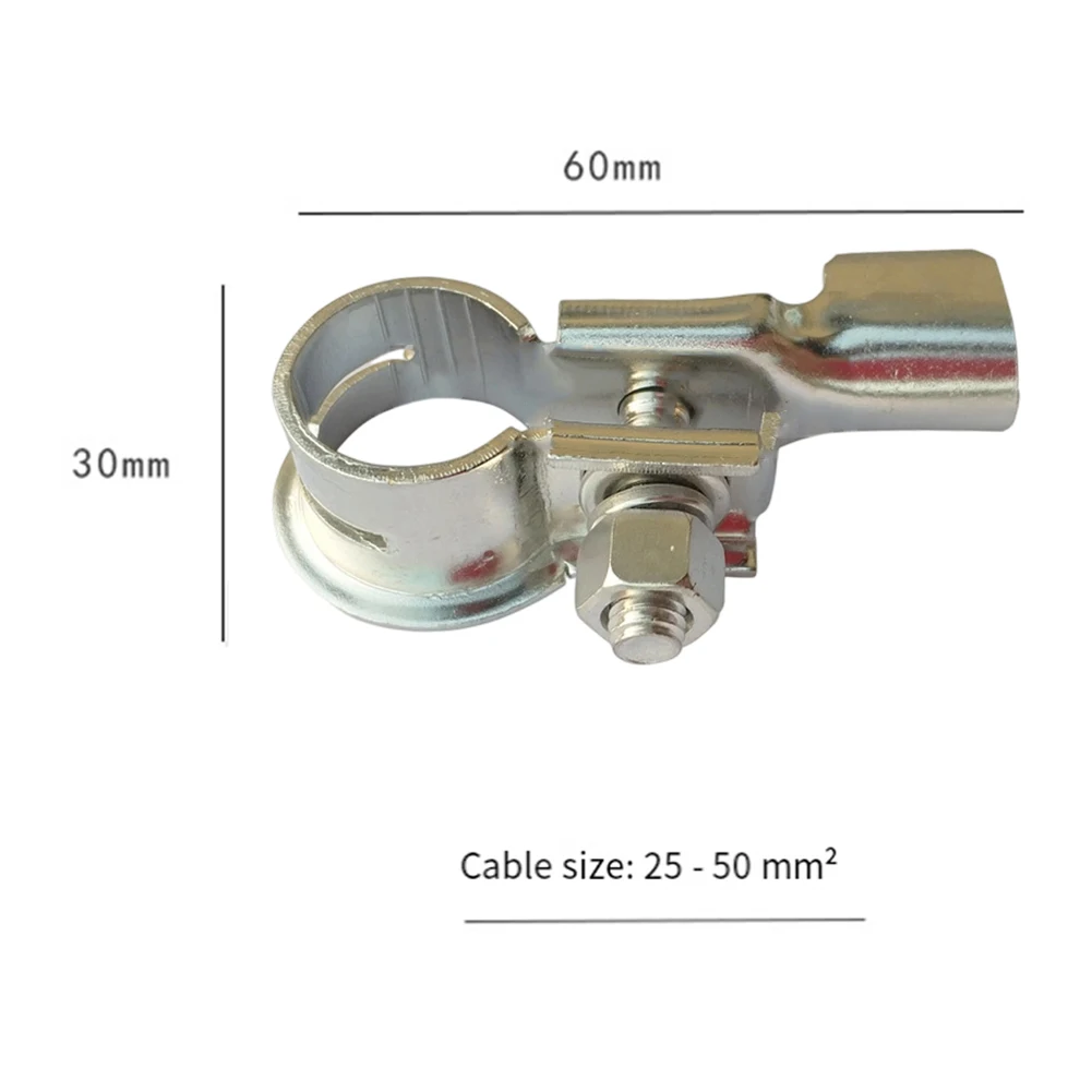 Brass Battery Terminal Connectors 1 Pair Clamps for Positive and Negative Battery Cables Suitable for Cars Boats and Trucks