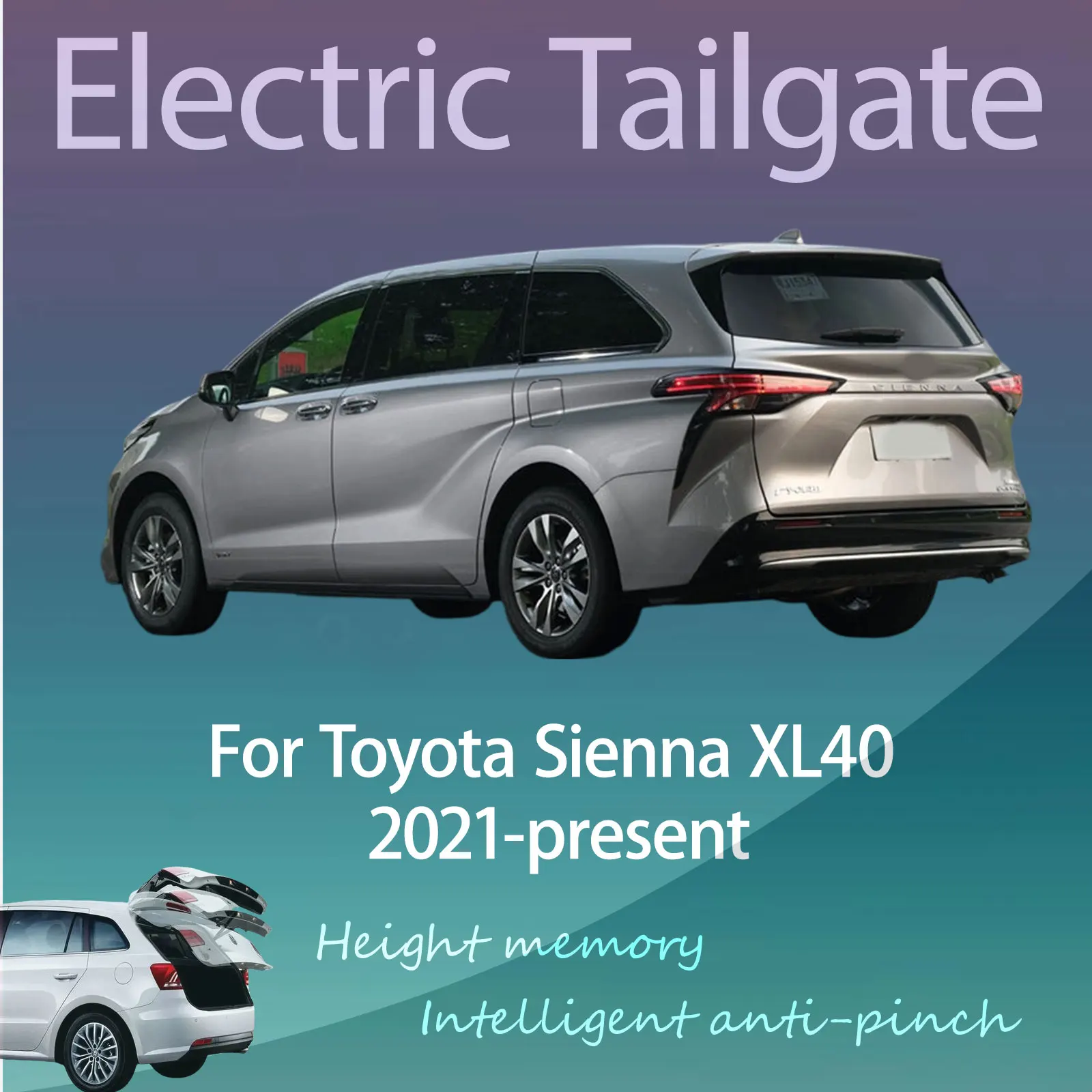 

For Toyota Sienna XL40 2021-present Electric Modified Tailgate Intelligent Height Automatic Lifting Key-Controlled