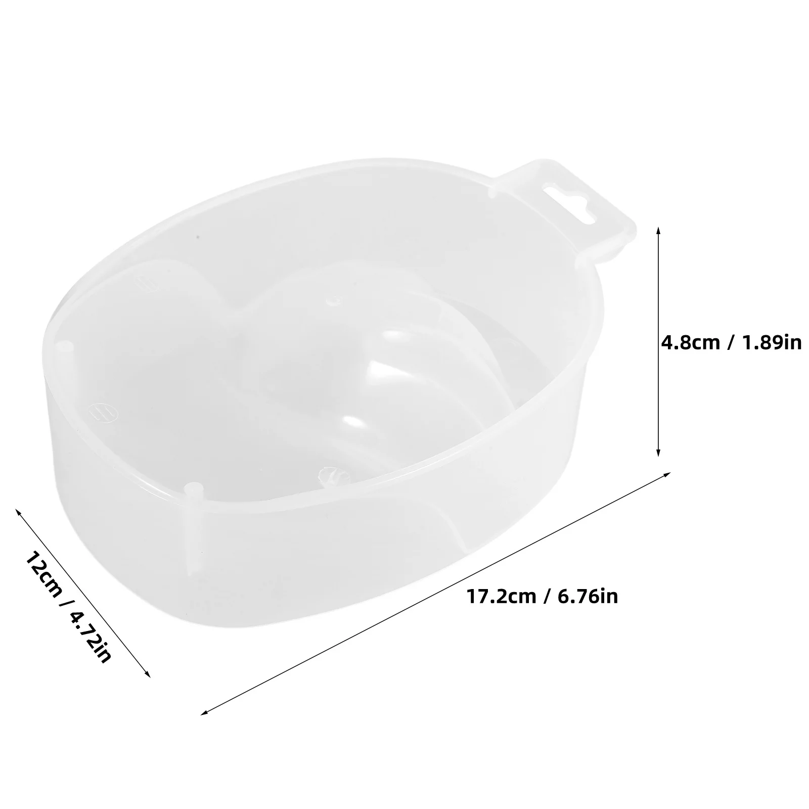 5 قطع من وعاء نقع الأظافر ذو سطح أملس، وعاء نقع يدوي لإزالة الأظافر، معالجة المياه الدافئة، مستلزمات فن الأظافر