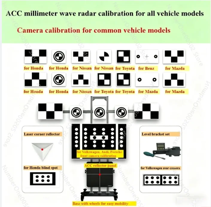 ADAS Calibration Tool ACC MmWave Radar Calibration for All Vehicles Front Camera Calibration for Common Cars for Toyota,Honda，VW