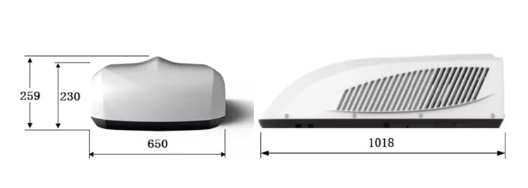 مكيف هواء رائع Gree R32 RV Caravan 220 فولت 12000Btu عاكس تلقائي رفيع يعمل بالتيار المتردد على السطح مع مؤقت للتخييم RV #3