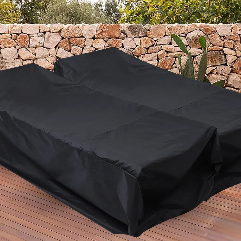 Totority 2pcs Outdoor Patio Chaise Lounge Chair Cover UV Resistant Heavy Duty Weatherproof for Sofa Furniture