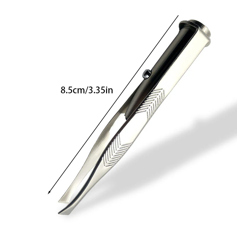 1pc Portable Stainless Steel Smart Design Eyebrow Hair Remove Tweezer with LED Light Makeup Tool