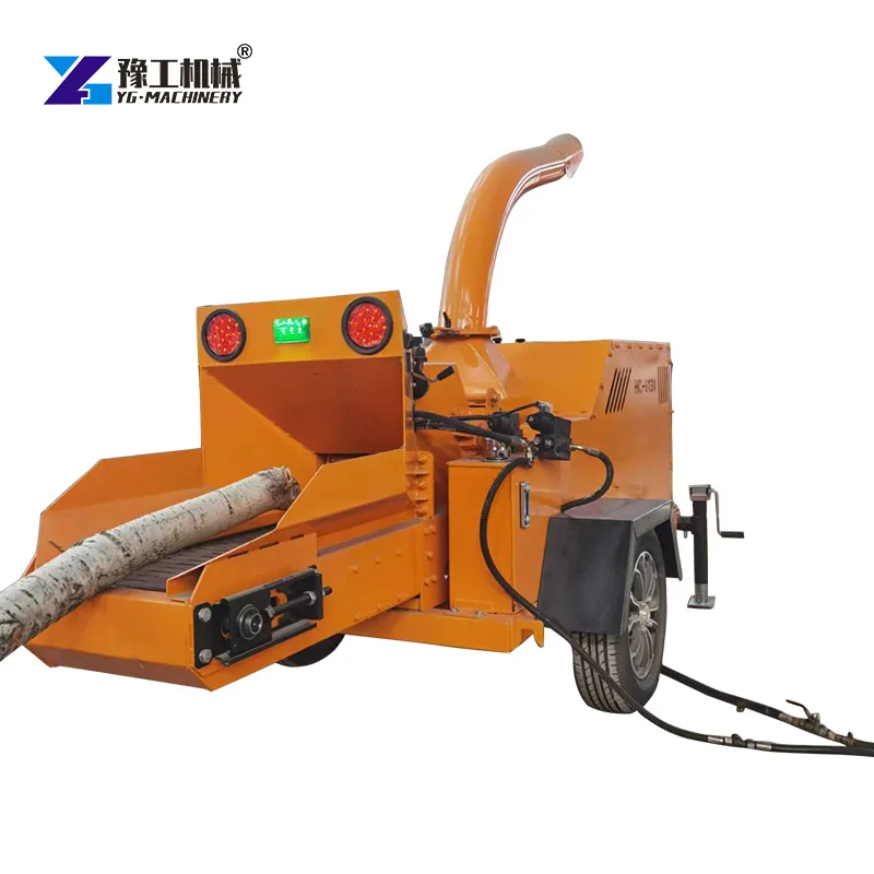 Industrial Branch Cutter Hydraulic Shredder Tree Branch Wood Chipper Mobile Tree Branch Crusher Machine