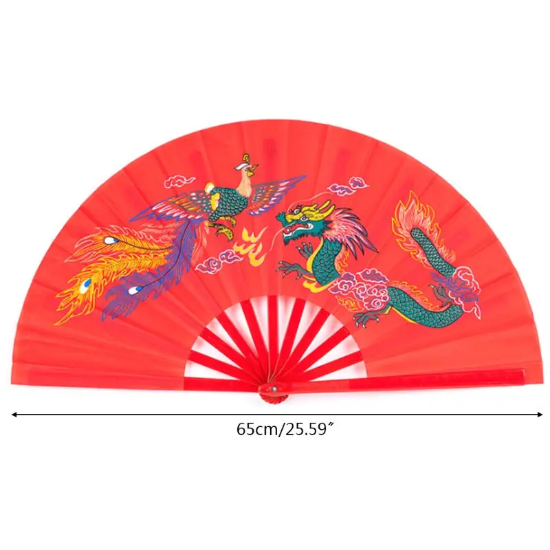 Kung Fu cinese Fan per arti marziali Dragon Plastica portatile Fol Drop ship