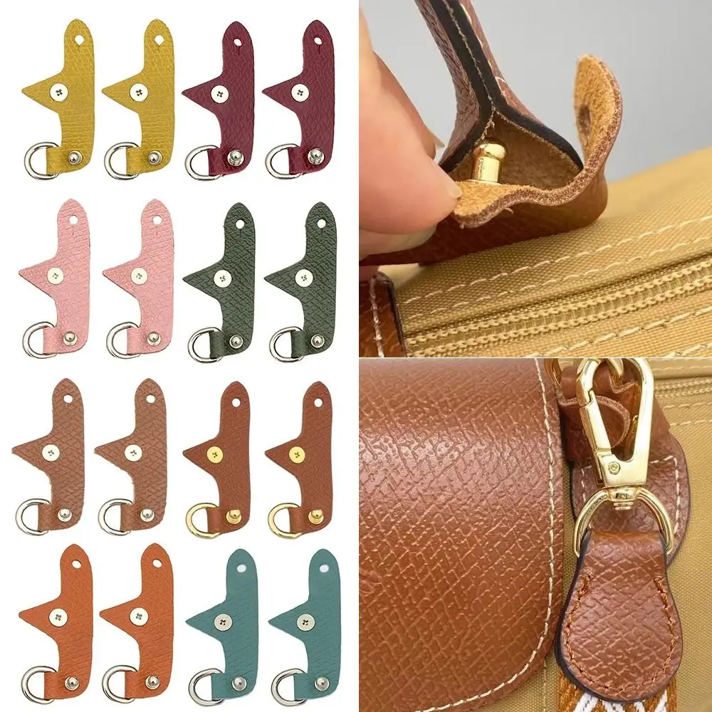 1Pair Handbag Transformation Accessories For Longchamp Mini Bag Straps Punch-free Genuine Leather Conversion Hang Buckles