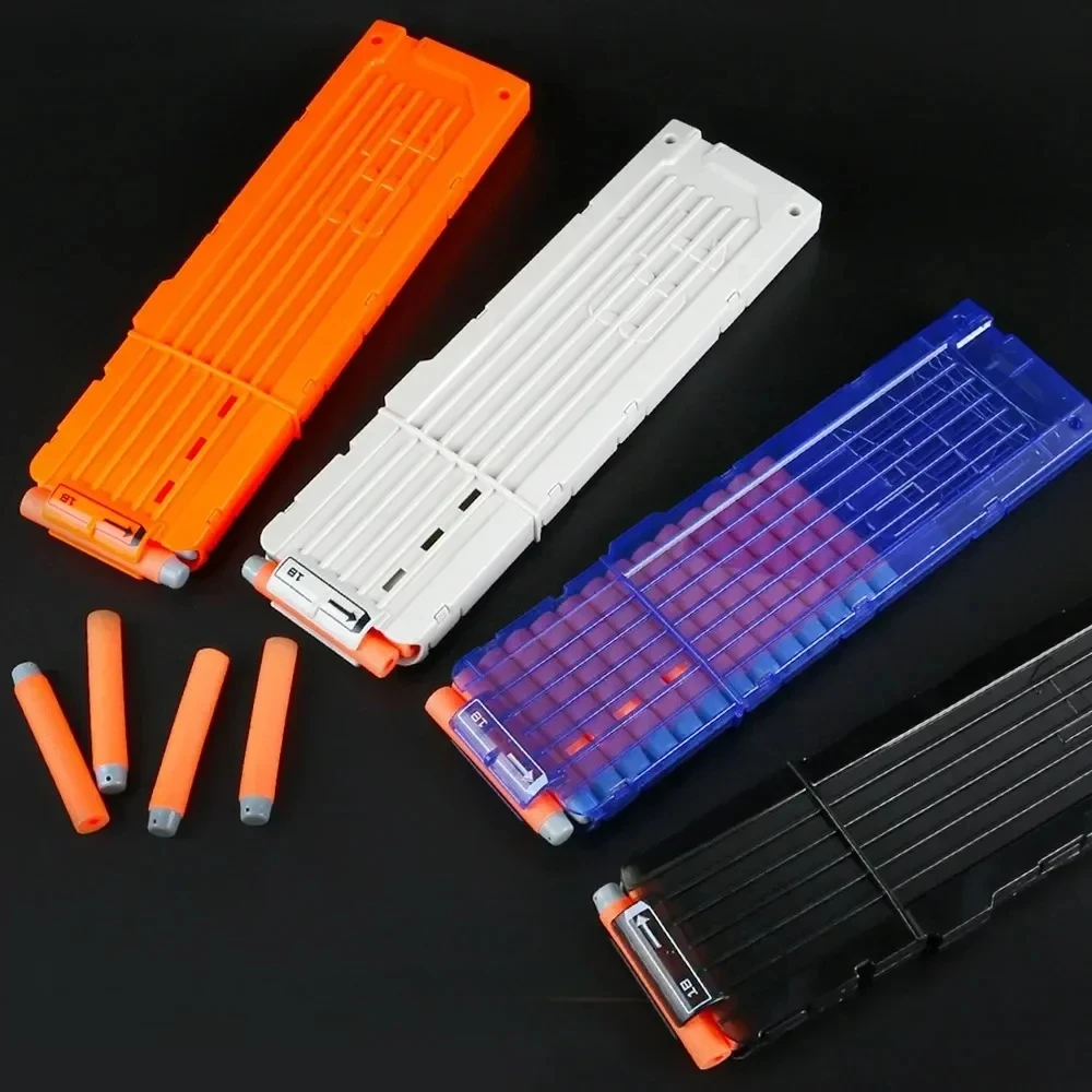 

Прозрачный оранжевый универсальный зажим для перезарядки 6/12/18 патронов для журнальных дартс, мягкая пуля, игрушечный пистолет, аксессуары