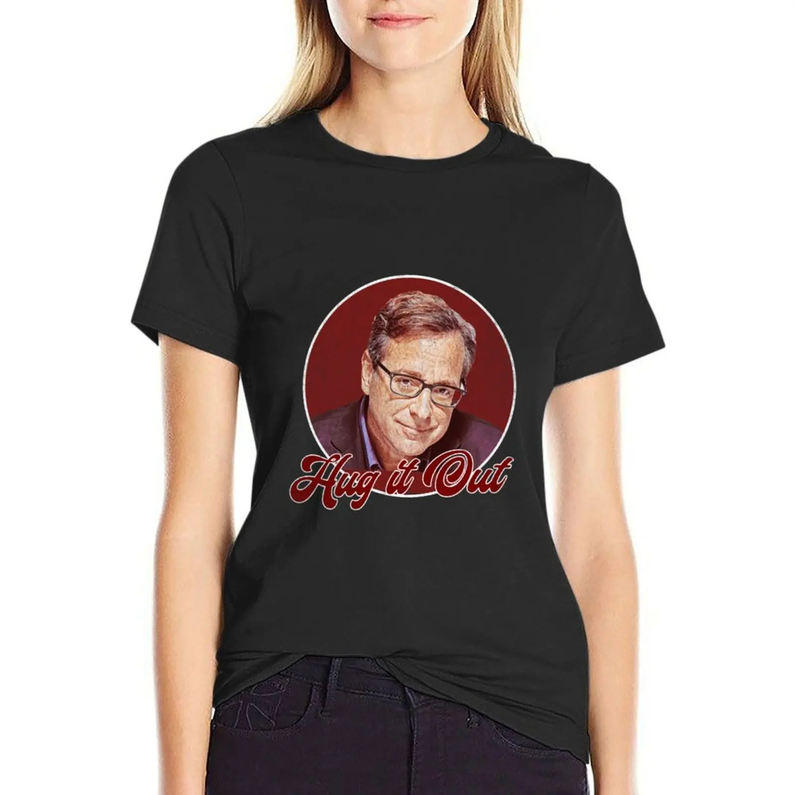 

Bob Saget T-Shirt plus size tops vintage clothes shirts graphic tees Women's clothing
