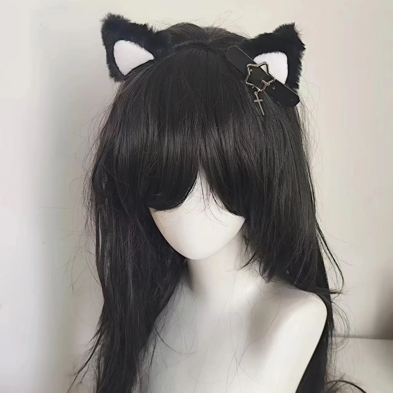 

【1 пара】заколки для волос, заколки для волос на Хэллоуин, женские кошачьи уши, аксессуары y2k, японский стиль, милые вещи, стиль панк, Лолита, косплей