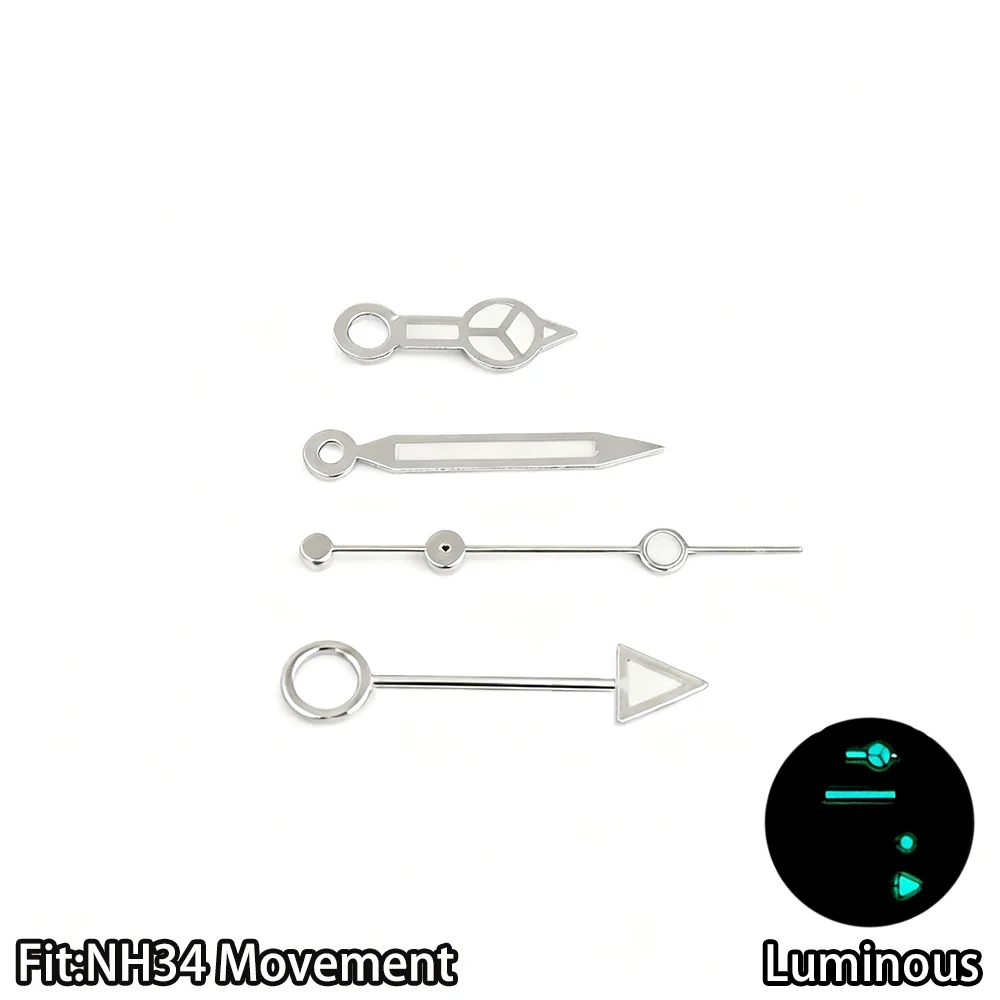 

NH34 Hands NH34 GMT Hands Watch Hand Parts Blue&green Luminous Suitable For NH35 Automatic Movement Watches Pointer Accessories