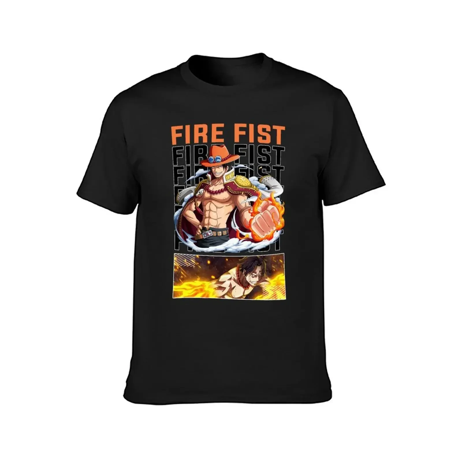 Portgas D Ace Fire FIst T-Shirt plus size tops oversized mens t shirts pack